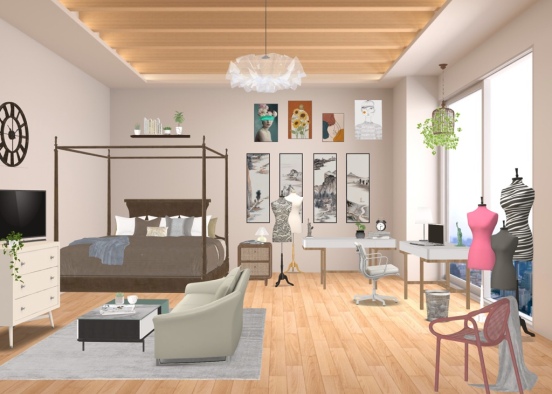 designer bedroom 🌿👒👡 Design Rendering