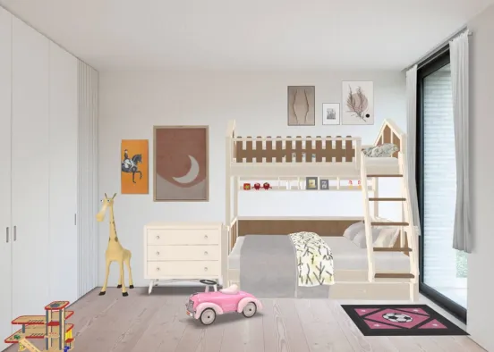 twins fun room & bedroom! Design Rendering