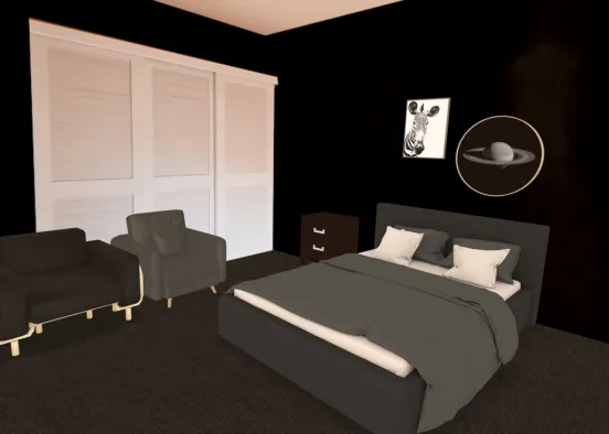just wondering what it’s like to have a black room, please comment  Design Rendering