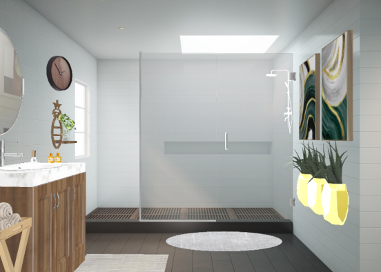 Bathroom in modern home Design Rendering