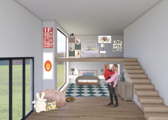 little girls bedroom!❤️🌼☀️Please follow me for more❤️🥺☺️ Design Rendering