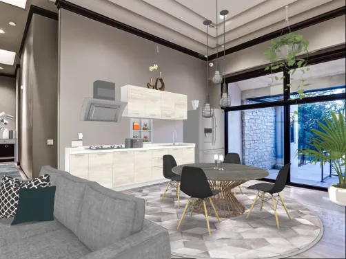 Green dining room