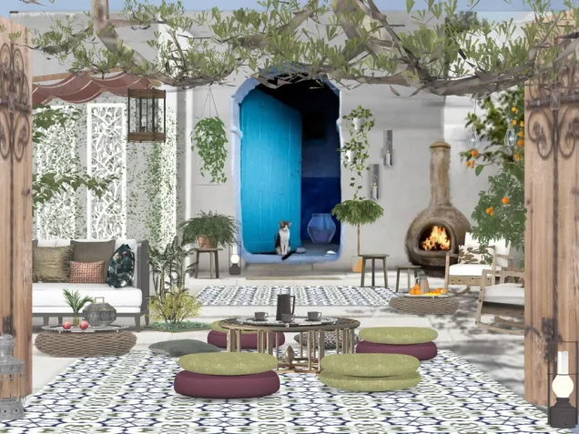 Maria’s Moroccan Courtyard. (the Concrete challenge template 29)