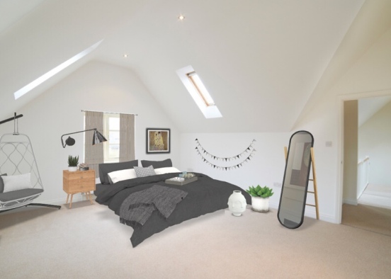 bohemian aesthetic bedroom ☁️ Design Rendering