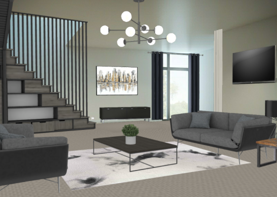 Modern Living room ~ Design Rendering