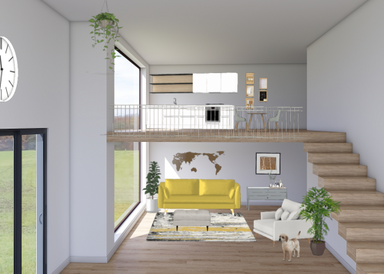 Kitchen & living room ~ Design Rendering