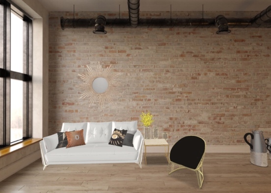 Modern Living Room Luxury Design Rendering