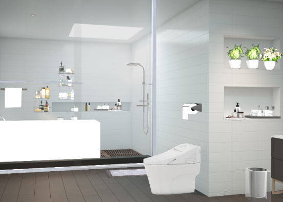Clean bathroom Design Rendering