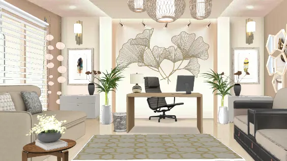 Office Of Interior designer  Design Rendering