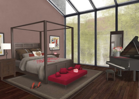 Vday Bedroom Design Rendering