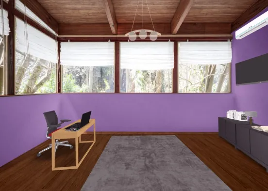 Purple Office Design Rendering