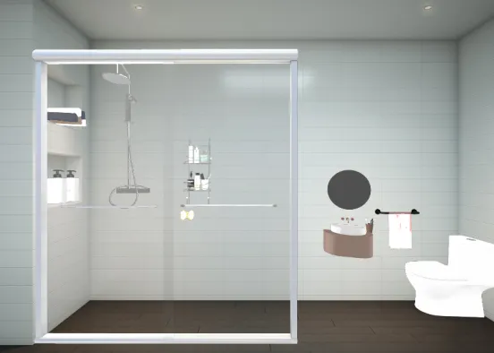 Casual bathroom Design Rendering