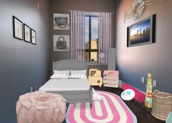 My relaxing bedroom and my new house Design Rendering