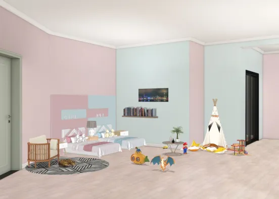 chambre enfant 🐾🌵🔥 Design Rendering