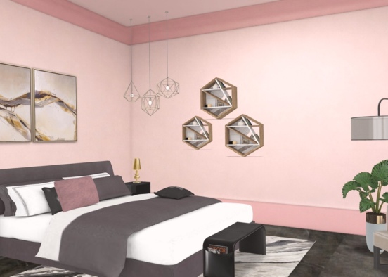 Pink Room Design Rendering