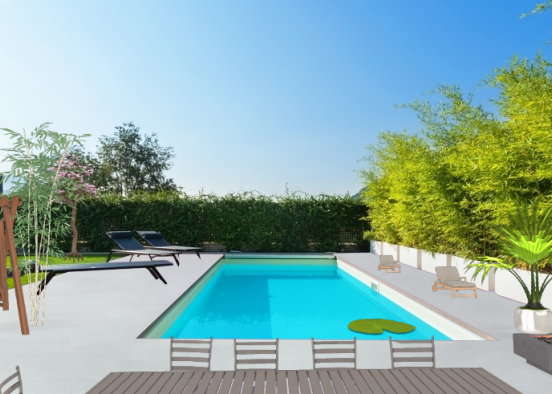 Beautiful garden with pool 🏝 Design Rendering