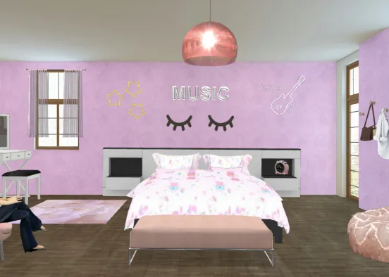 Dormitorio de chicas  Design Rendering