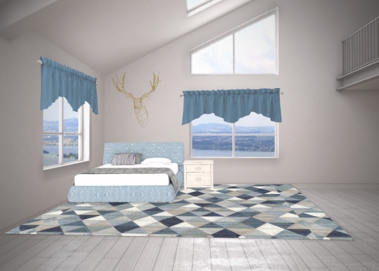 #Bedroom 💙 Design Rendering