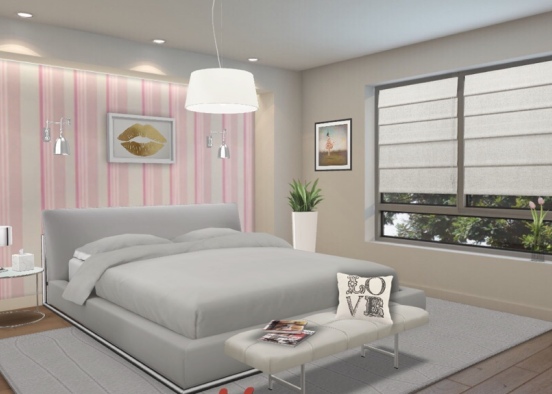 💕teen bedroom  Design Rendering