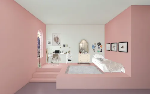 Chambre ado fille rose