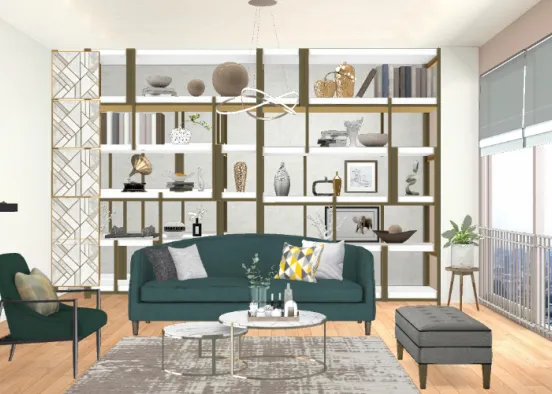 Sala con estilo contemporáneo | Living Room with contempory style Design Rendering