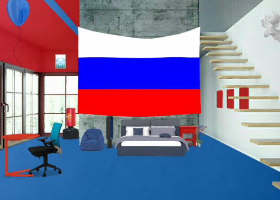 Russian flag room  Design Rendering