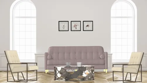Living room Pink and White 🤗