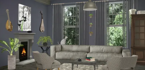 Nature on grey