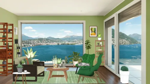 Habitación verde