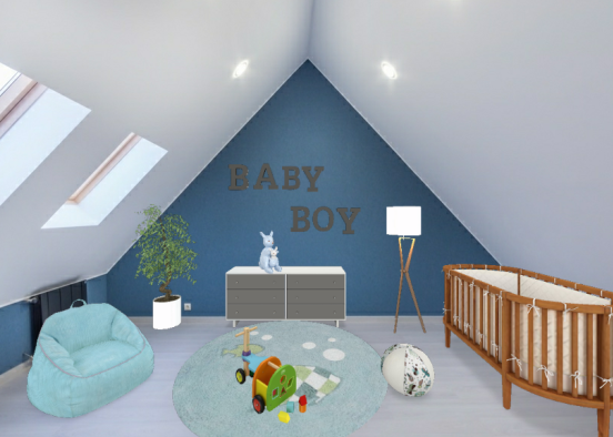 Baby boy room  Design Rendering