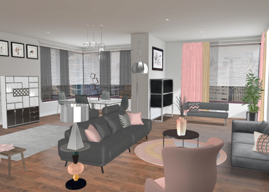 Pink and gray Design Rendering
