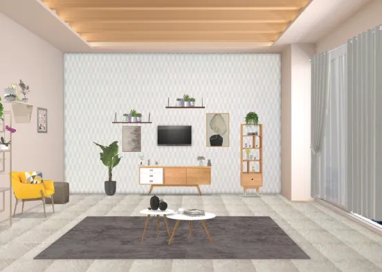 Projeto sala de estar  Design Rendering