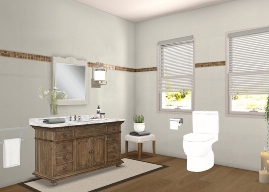 Holiday House guest bathroom Design Rendering