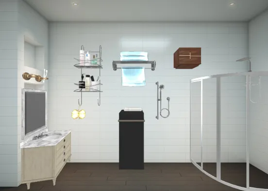 A bathroom  Design Rendering