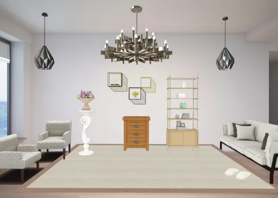 A living room  Design Rendering