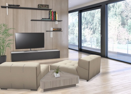 basic living room  Design Rendering
