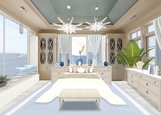 Seaside Bedroom  Design Rendering