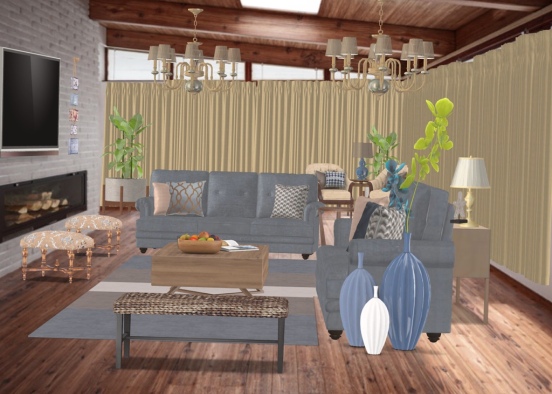 Cozy living room Design Rendering