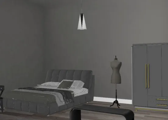 Black bedroom.😎😎 Design Rendering