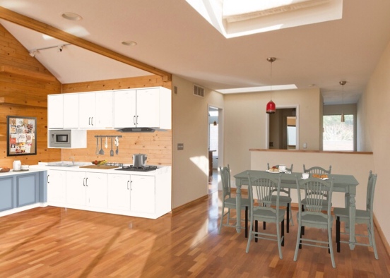 Kitchen and Dining Room- I am not finished with this design yet, but hope to finish soon! Design Rendering