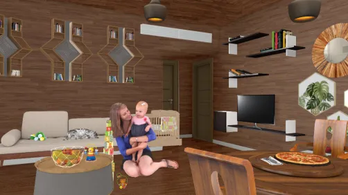 Woodland dining/living room