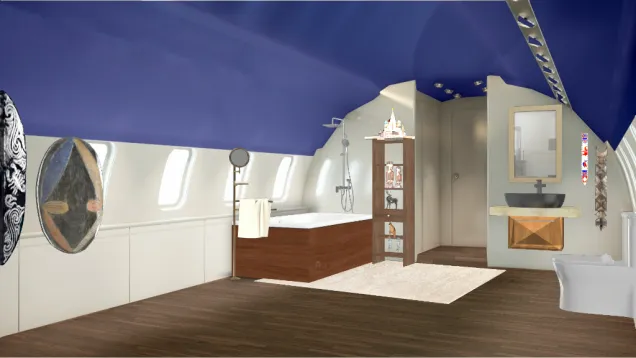 Private jet holiday home Bathroom. 