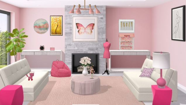 Pink and Gold Living! 