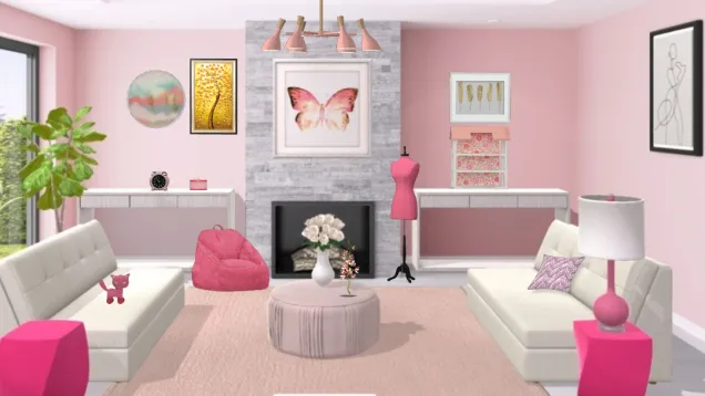 Pink and Gold Living! 