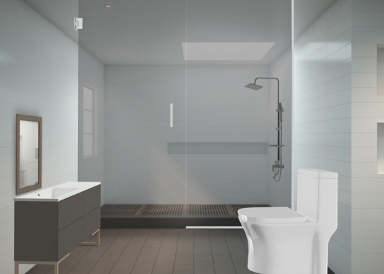 baño moderno formal Design Rendering
