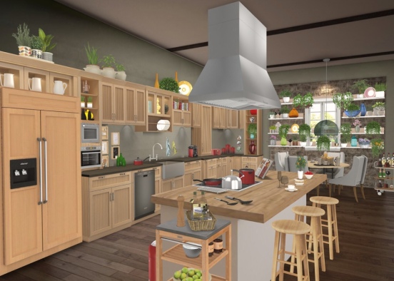 Spacious and beautiful kitchen 🍴 Design Rendering