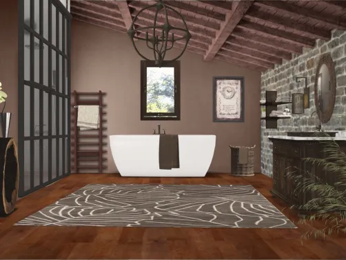 rustic bathroom