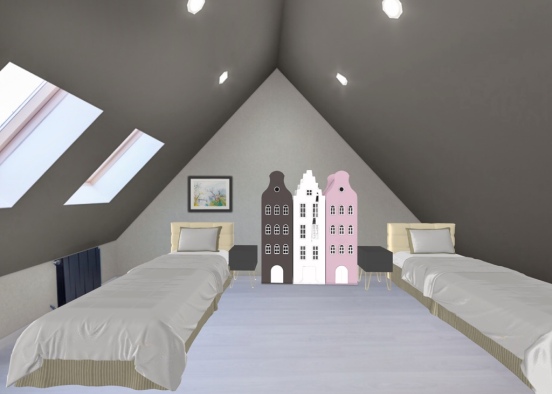 unsexiest twins room Design Rendering