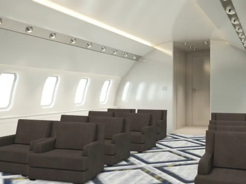 luxury on a airplane 