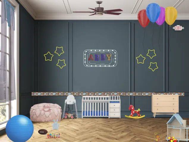 Primary Color scheme baby room